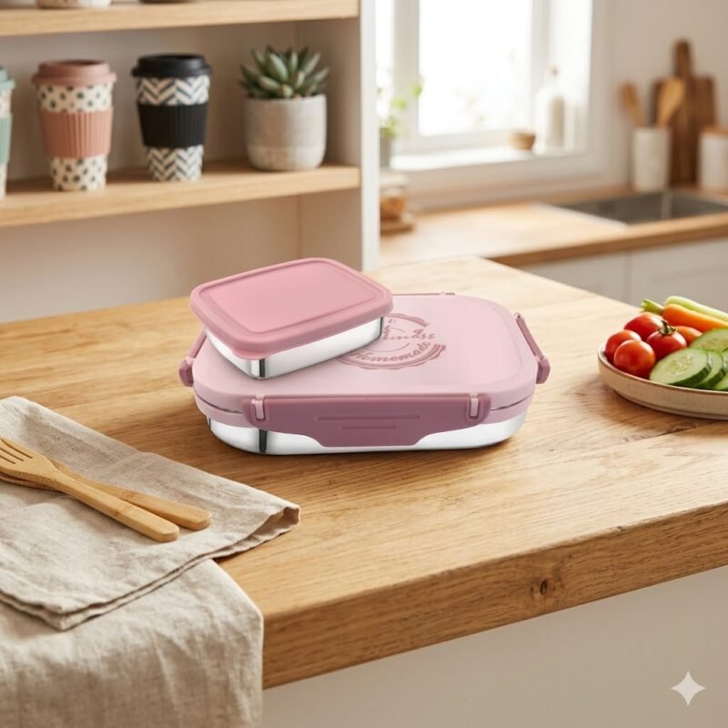 Premium Stainless Steel Leakproof Office Lunch Box with Lid