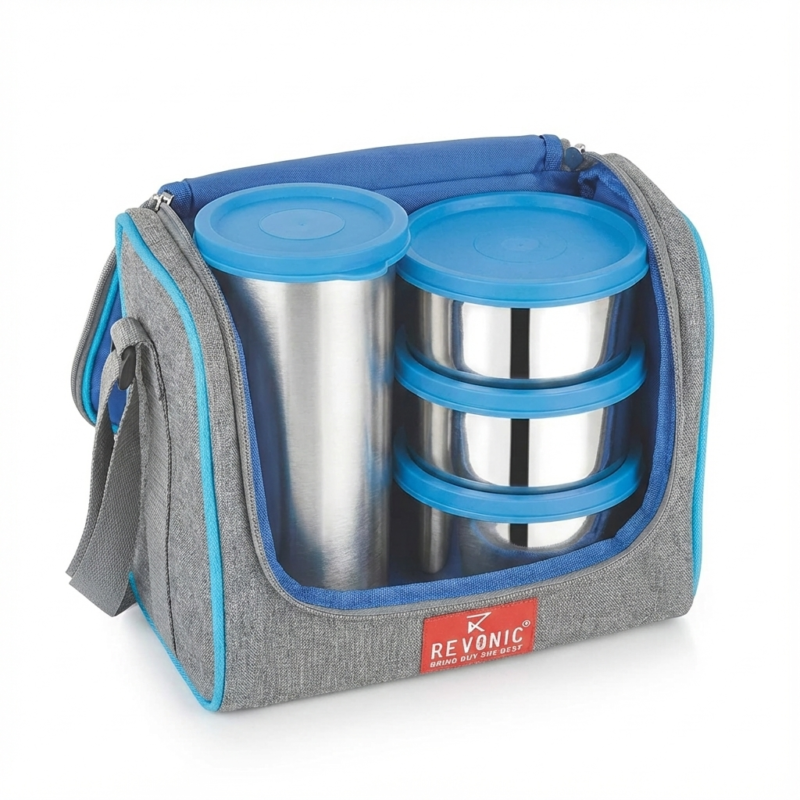 Revonic stainless steel lunch box set with insulated bag and leakproof containers
