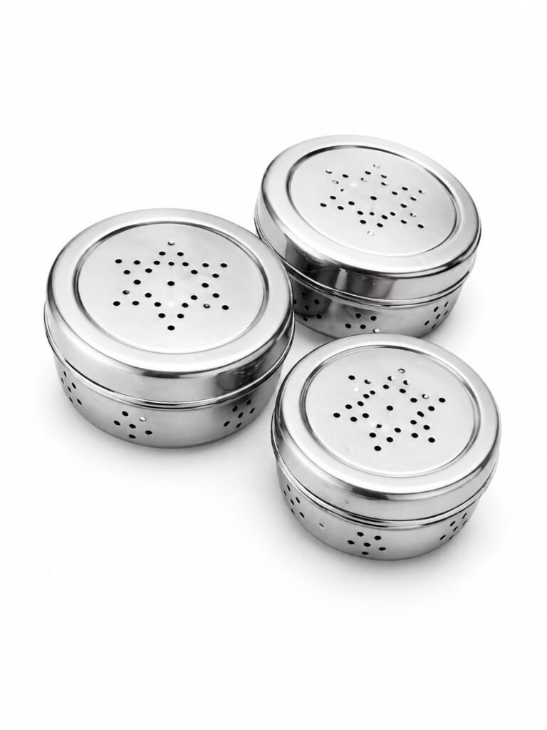 Premium stainless steel kitchen drain basket set